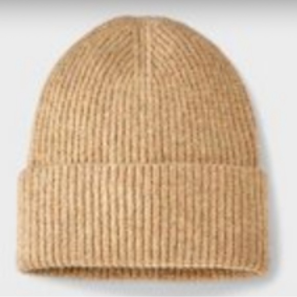 Universal Thread Tan Ribbed Knit Hat - Picture 1 of 1